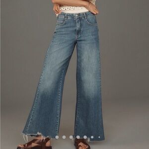 Anthropologie The Adi Cotton Regenerative Mid rise flare jeans by Pilcro 24P